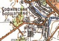 Топографічна карта Софіївської Борщагівки