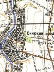 Топографічна карта Синюхиного Броду
