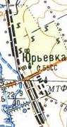 Топографічна карта Юр'ївки