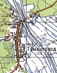 Топографічна карта Томашгорода