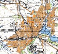 Топографічна карта Конотопа