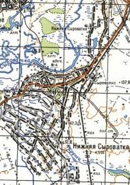 Топографічна карта Нижньої Сироватки