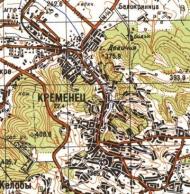 Топографічна карта Кременця