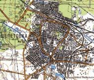 Топографічна карта Шепетівки