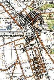 Топографічна карта Первомайського