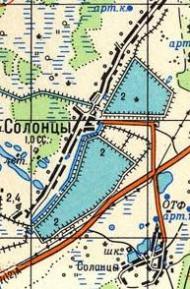 Топографічна карта Солонців