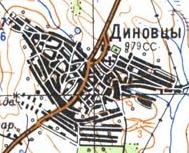 Топографічна карта Динівців