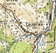 Топографічна карта Селятиного
