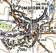 Топографічна карта Романівки