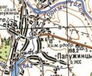 Топографічна карта Папужинців