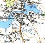 Топографічна карта Івчі