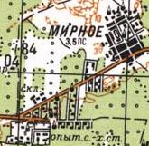 Топографічна карта Мирного